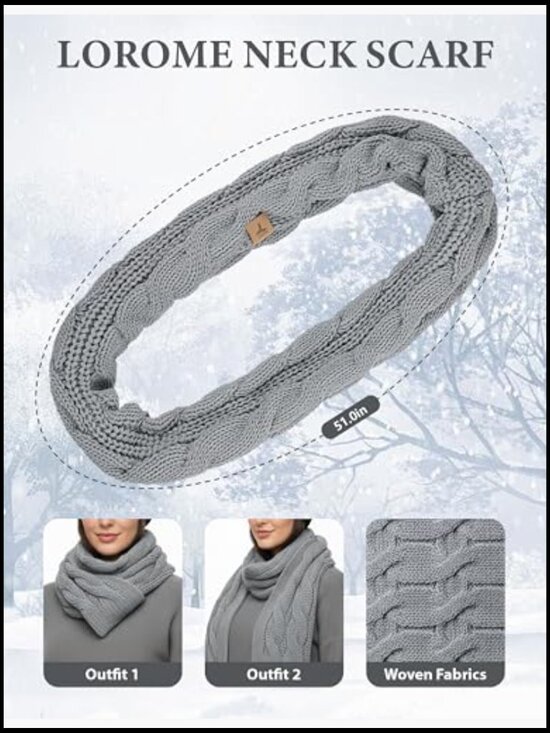 Winter Knit Beanie Hat Scarf Gloves and Ear Warmer Set main image 4